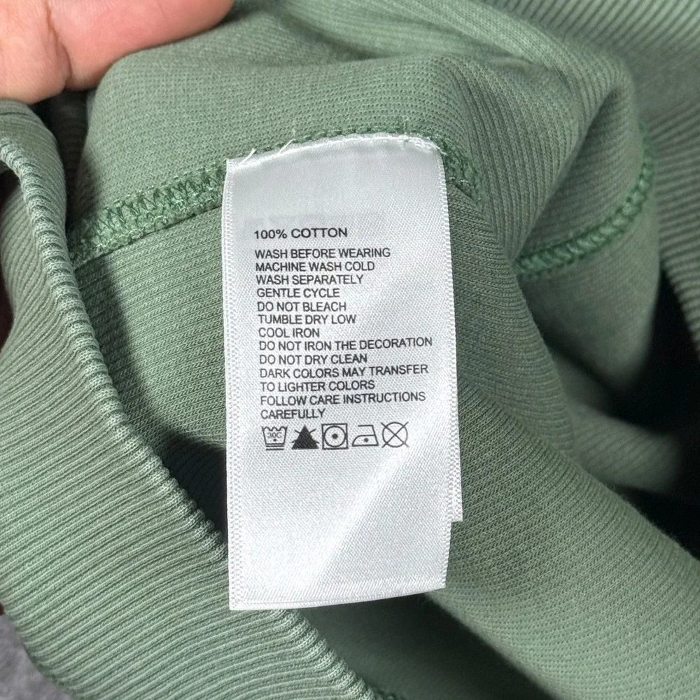 Tommy Bahama Relax Mens Small Sage Green 100% Cotton Ribbed Quarter Zip Pullover